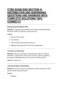 CTBS EXAM 2026 SECTION H&colon; DISTRIBUTION AND DISPENSING QUESTIONS AND ANSWERS WITH COMPLETE SOLUTIONS 100&percnt; CORRECT&excl;&excl;