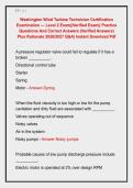 Washington Wind Turbine Technician Certification &NewLine;Examination &mdash; Level 2 Exam&vert;&vert;Verified Exam&vert;&vert; Practice &NewLine;Questions And Correct Answers &lpar;Verified Answers&rpar; &NewLine;Plus Rationale 2026&sol;2027 Q&A&vert; Instant Download Pdf