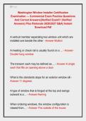 Washington Window Installer Certification &NewLine;Examination &mdash; Commercial Exam Practice Questions &NewLine;And Correct Answers&vert;&vert;Verified Exam&excl;&excl;&excl; &lpar;Verified &NewLine;Answers&rpar; Plus Rationale 2026&sol;2027 Q&A&vert; Instant &NewLine;Download Pdf
