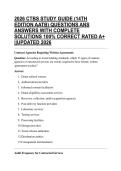 2026 CTBS STUDY GUIDE &lpar;14TH EDITION AATB&rpar; QUESTIONS ANS ANSWERS WITH COMPLETE SOLUTIONS 100&percnt; CORRECT RATED A&plus; &vert;&vert;UPDATED 2026