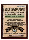 WGU D439 Foundations of Nursing Objective Assessment &lpar;OA&rpar; Practice Exam 2026&sol;2027&vert; 200 NCLEX-Style Questions with Rationales &vert; pdf
