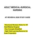 ADULT MEDICAL-SURGICAL NURSING &vert; STUDY GUIDE &vert; KEY CONCEPTS & REVISION NOTES &vert; 2026