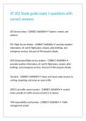 AT 202 Study guide exam 1 questions with correct answers