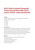 EACVI Cardiac Computed Tomography&NewLine;Practice Exam Questions With Correct&NewLine;Answers Verified Instant Download Pdf