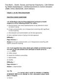 Test Bank &ndash; Death&comma; Society and Human Experience 12th Edition by Robert Kastenbaum Verified Questions & Answers &lpar;ISBN&colon; 9781138292406&rpar; A&plus;