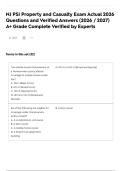 NJ PSI Property and Casualty Exam Actual 2026 Questions and Verified Answers &lpar;2026 &sol; 2027&rpar; A&plus; Grade Complete Verified by Experts