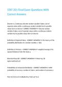 STAT 201 Final Exam Questions With Correct Answers&period;