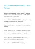 STAT 201 Exam 1 Questions With Correct Answers&period;