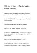 UTK Stat 201 Exam 2 Questions With Correct Answers