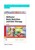 TEST BANK for Williams Basic Nutrition and Diet Therapy 16th Edition by Staci Nix &vert; All 23 Chapters Covered &vert; Latest Verified Edition