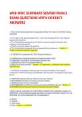 WEB WOC SEMINARS SEM580 FINALS EXAM QUESTIONS WITH CORRECT ANSWERS