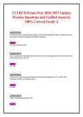 CCI RCIS Exam &lpar;New 2026&sol; 2027 Update&rpar; &NewLine;Practice Questions and Verified Answers&vert; &NewLine;100&percnt; Correct&vert; Grade A 