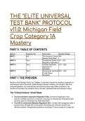 2026&sol;2027 S-Tier Michigan Pesticide Applicator Exam Test Bank &vert; Field Crop Category 1A &lpar;20&plus; Elite Q&A&rpar;