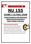 NU 155 Exams 1&ndash;3 & Final Exam &ndash; Medical-Surgical Nursing I &ndash; &lpar;2026&rpar; Actual Questions & Answers &lpar;Galen College&rpar;