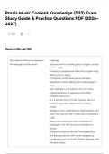 Praxis Music Content Knowledge &lpar;5113&rpar; Exam Study Guide & Practice Questions PDF &lpar;2026&ndash;2027&rpar;