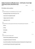 Medical Assistant Certification Exam &ndash; Full Practice Test & High-Yield Study Guide &lpar;CMA&sol;RMA Prep&rpar;