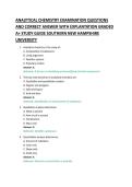 ANALYTICAL CHEMISTRY EXAMINATION QUESTIONS &NewLine;AND CORRECT ANSWER WITH EXPLANTATION GRADED &NewLine;A&plus; STUDY GUIDE