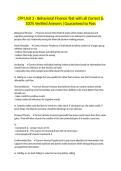 CFP Unit 2 - Behavioral Finance Test with all Correct & 100&percnt; Verified Answers &vert;Guaranteed to Pass