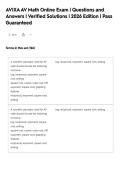 AVIXAAV Math Online Exam &vert; Questions and&NewLine;Answers &vert; Verified Solutions &vert; 2026 Edition &vert; Pass&NewLine;Guaranteed