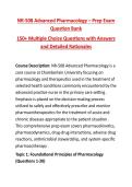 NR-508 Advanced Pharmacology &ndash; Prep Exam Question Bank&NewLine;150&plus; Multiple Choice Questions with Answers and Detailed Rationales