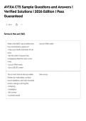 AVIXA CTS Sample Questions and Answers &vert;&NewLine;Verified Solutions &vert; 2026 Edition &vert; Pass&NewLine;Guaranteed