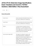 AVIXA CTS-D&colon; Determine Image Specifications&NewLine;Exam &vert; Questions and Answers &vert; Verified&NewLine;Solutions &vert; 2026 Edition &vert; Pass Guaranteed