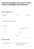 AVIXA Exam &vert; Questions and Answers &vert; Verified&NewLine;Solutions &vert; 2026 Edition &vert; Pass Guaranteed&NewLine;Terms in this set &lpar;127&rpar;&NewLine;Sav