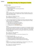 Test Bank For Leadership and Nursing Care Management&period; LATEST UPDATED VERSION