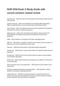 NUR 5354 Exam 2 Study Guide with correct answers newest review&NewLine;