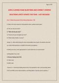 USPA D LICENSE final EXAM QUESTIONS AND CORRECT VERIFIED SOLUTIONS LATEST UPDATE THIS YEAR &ndash; JUST RELEASED