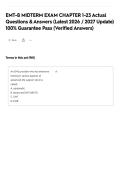 EMT-B MIDTERM EXAM CHAPTER 1-23 Actual Questions & Answers &lpar;Latest 2026 &sol; 2027 Update&rpar; 100&percnt; Guarantee Pass &lpar;Verified Answers&rpar;