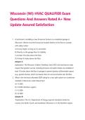 Wisconsin &lpar;WI&rpar; HVAC QUALIFIER Exam&NewLine;Questions And Answers Rated A&plus; New&NewLine;Update Assured Satisfaction