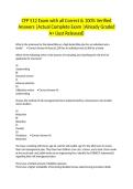 CFP 512 Exam with all Correct & 100&percnt; Verified Answers &vert;Actual Complete Exam &vert;Already Graded A&plus; &lpar;Just Released&rpar;