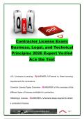Contractor License Exam 2026 Questions and Answers &vert; Business&comma; Legal & Technical Principles Study Guide &vert; 300&plus; Practice Questions &vert; OSHA&comma; Contracts&comma; Estimating&comma; Project Management&comma; Building Codes & Construction Finance