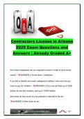 Arizona Contractor License Exam 2026 Questions and Answers &vert; Arizona ROC Business Management Study Guide &vert; 75&plus; Practice Questions &vert; OSHA&comma; Bonds&comma; Insurance&comma; Contracts&comma; Labor Law & Construction Finance