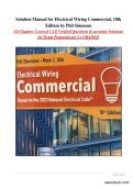 Solution Manual for Electrical Wiring Commercial&comma; 18th Edition by Phil Simmons &vert;ISBN-13 978-0357767108 &vert; All Chapters Covered 1-21&vert; Verified Questions & accurate Solutions for Exam Preparations&vert;Latest  A&plus; GRADED 