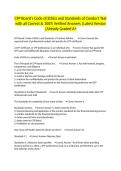 CFP Board's Code of Ethics and Standards of Conduct Test with all Correct & 100&percnt; Verified Answers &vert;Latest Version &vert;Already Graded A&plus;