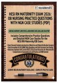 HESI RN Maternity Exam 2026&colon; OB Nursing Practice Questions with NGN Case Studies &lpar;PDF&rpar;