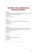 Fire Officer 1 Exam&mdash;Multiple Choice Questions and Answers