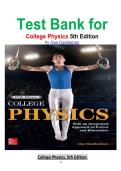 Test Bank for College Physics 5th Edition by Alan Giambattista isbn-9781260486858