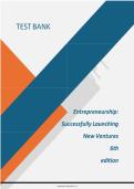 Test Bank for Entrepreneurship 6th Edition Exam - All Chapters&period;