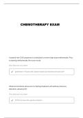 CHEMOTHERAPY STUDY GUIDE QUESTIONS AND VERIFIED ANSWERS