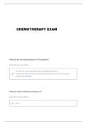 PRINCIPLES OF CHEMOTHERAPY AND CHEMOTHERAPY AGENTS QUESTIONS AND VERIFIED ANSWERS