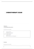PHARMACOLOGY CHEMOTHERAPY QUESTIONS AND VERIFIED ANSWERS