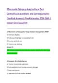 Minnesota Category A Agricultural Pest &NewLine;Control Exam questions and Correct Answers &NewLine;&lpar;Verified Answers&rpar; Plus Rationales 2026 Q&A &vert; &NewLine;Instant Download Pdf