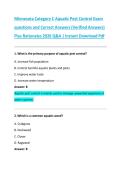 Minnesota Category C Aquatic Pest Control Exam&NewLine;questions and Correct Answers &lpar;Verified Answers&rpar; &NewLine;Plus Rationales 2026 Q&A &vert; Instant Download Pdf