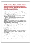NR-509 &ndash; Advanced Physical Assessment Develops &NewLine;advanced examination skills&comma; diagnostic reasoning&comma; &NewLine;clinical interpretation&comma; patient assessment techniques&comma; &NewLine;and healthcare decision-making&period;