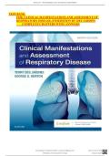 TEST BANK FOR CLINICAL MANIFESTATIONS AND ASSESSMENT OF RESPIRATORY DISEASE&comma; 8THEDITION BY DES JARDINS COMPLETE CHAPTERS WITH ANSWERS