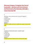 Minnesota Category J Fumigation Pest Control &NewLine;Examination questions and Correct Answers &NewLine;&lpar;Verified Answers&rpar; Plus Rationales 2026 Q&A &vert; &NewLine;Instant Download Pdf