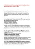 NR566 Advanced Pharmacology Week 8 Final Exam Study Guide &lpar;2026&rpar;&colon; Q&As Included &lpar;Verified Answers&rpar;